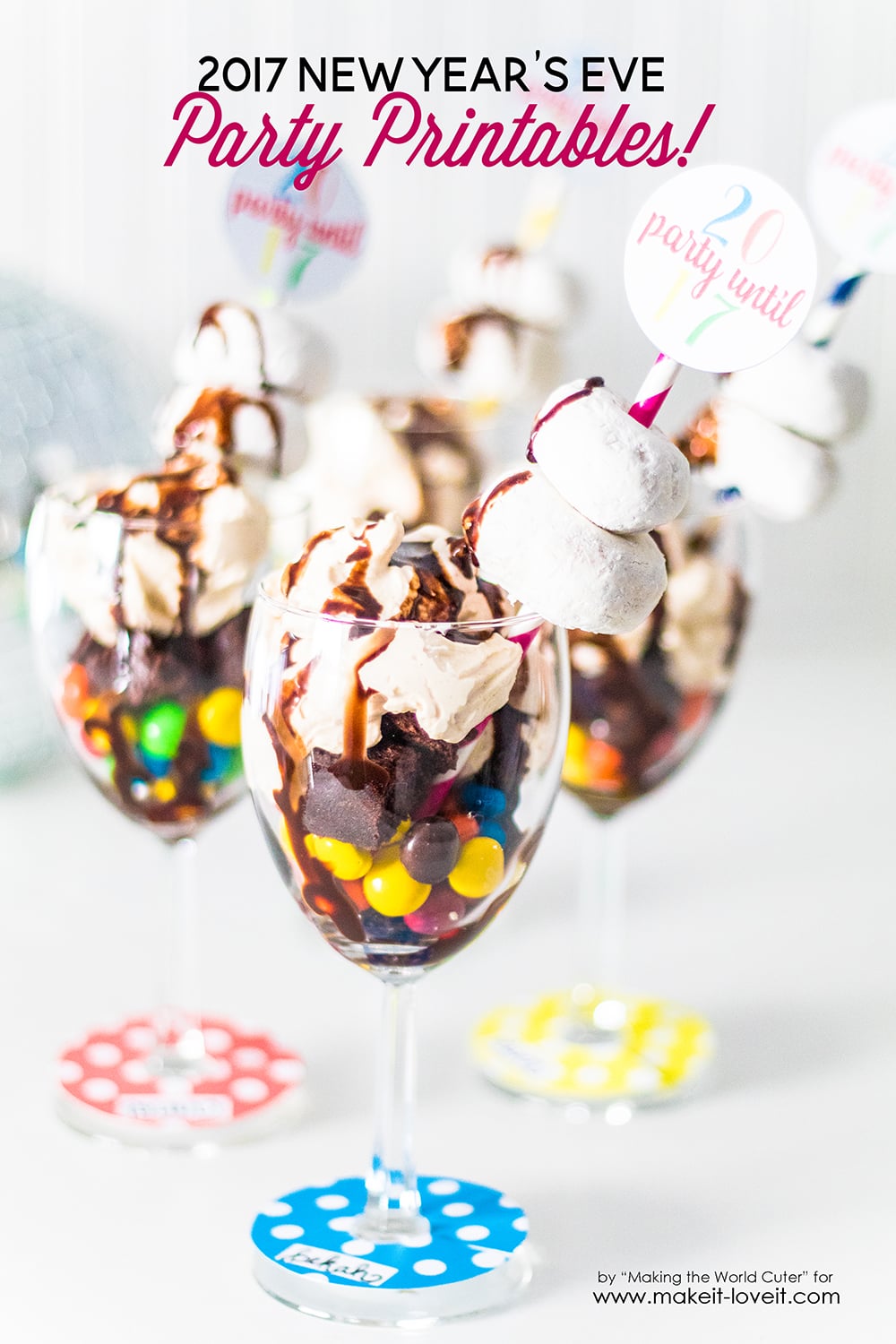 2017 new year's eve party printables and candy parfait | make it